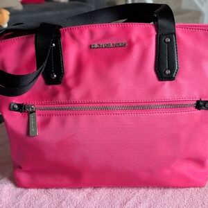 Michael Kors Hot Pink Tote with Black Trim